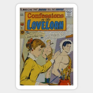 Vintage Romance Comic Book Cover - Confessions of the Lovelorn Sticker